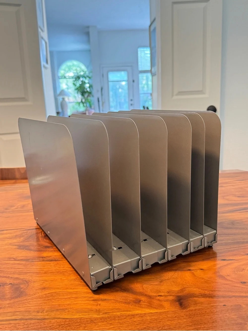 Vintage Sengbusch KLERADESK 6 SLOT Adjustable METAL Desktop File Organizer